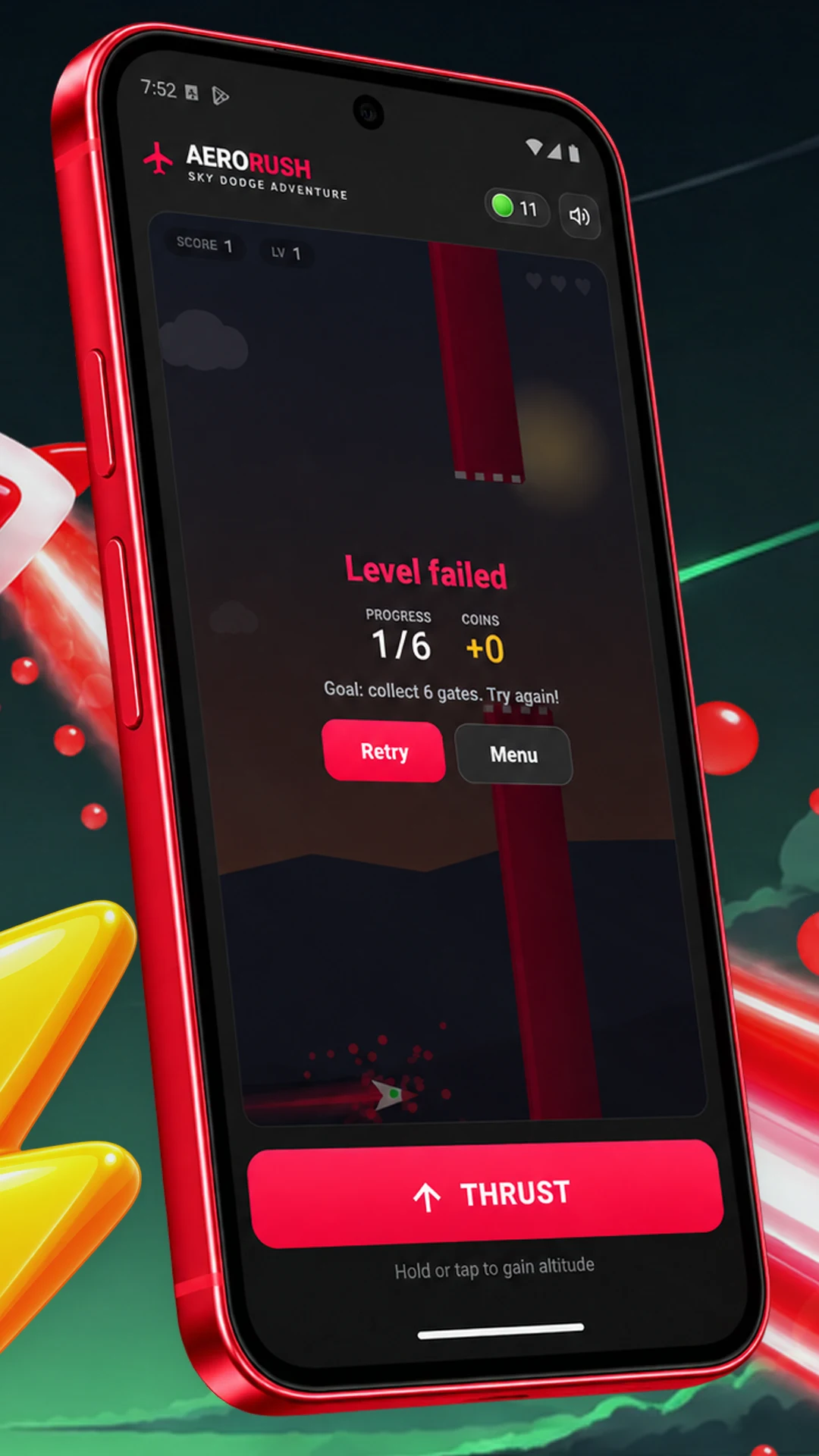 Neon Horizon Flight: Arcade screenshot